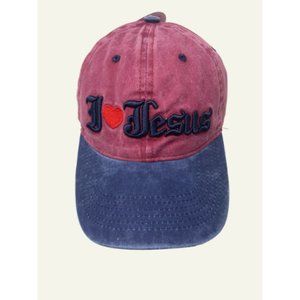I love Jesus Hat for Women, Pink Denim Bling Hat